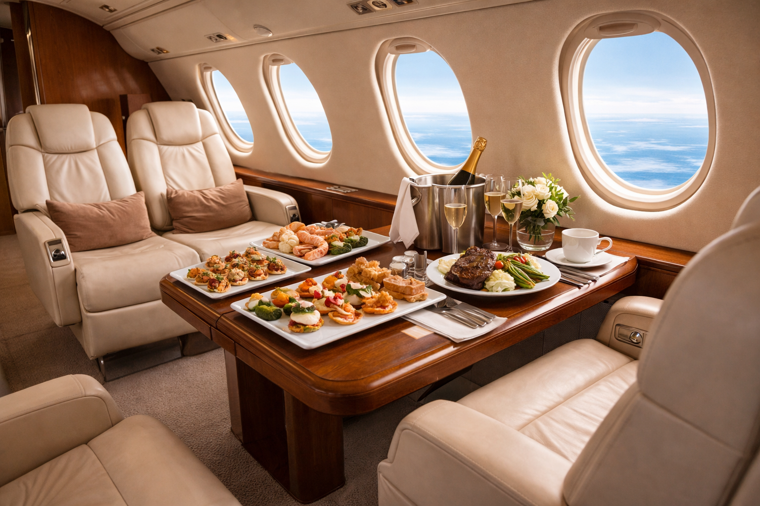 Premium inflight menu composition